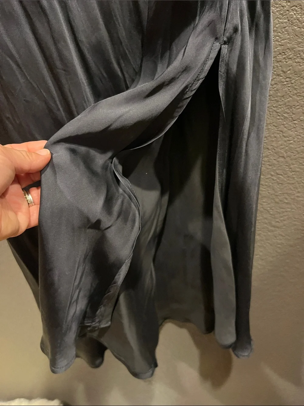 New young fabulous and broke silky midi skirt